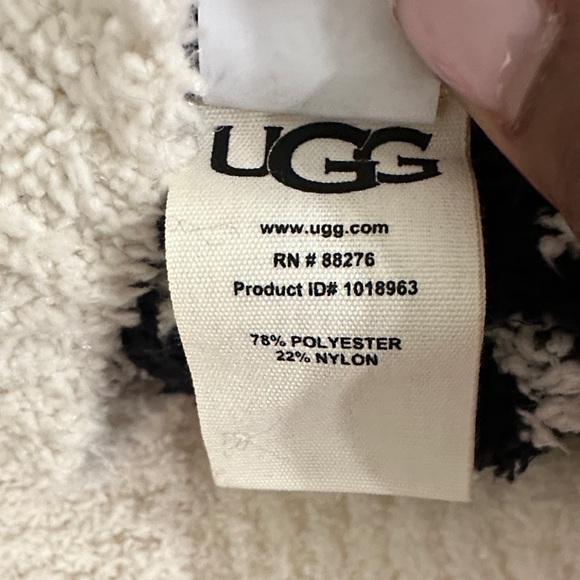 UGG Cream and Black Animal Print Turtleneck Sweater - Picture 8 of 9